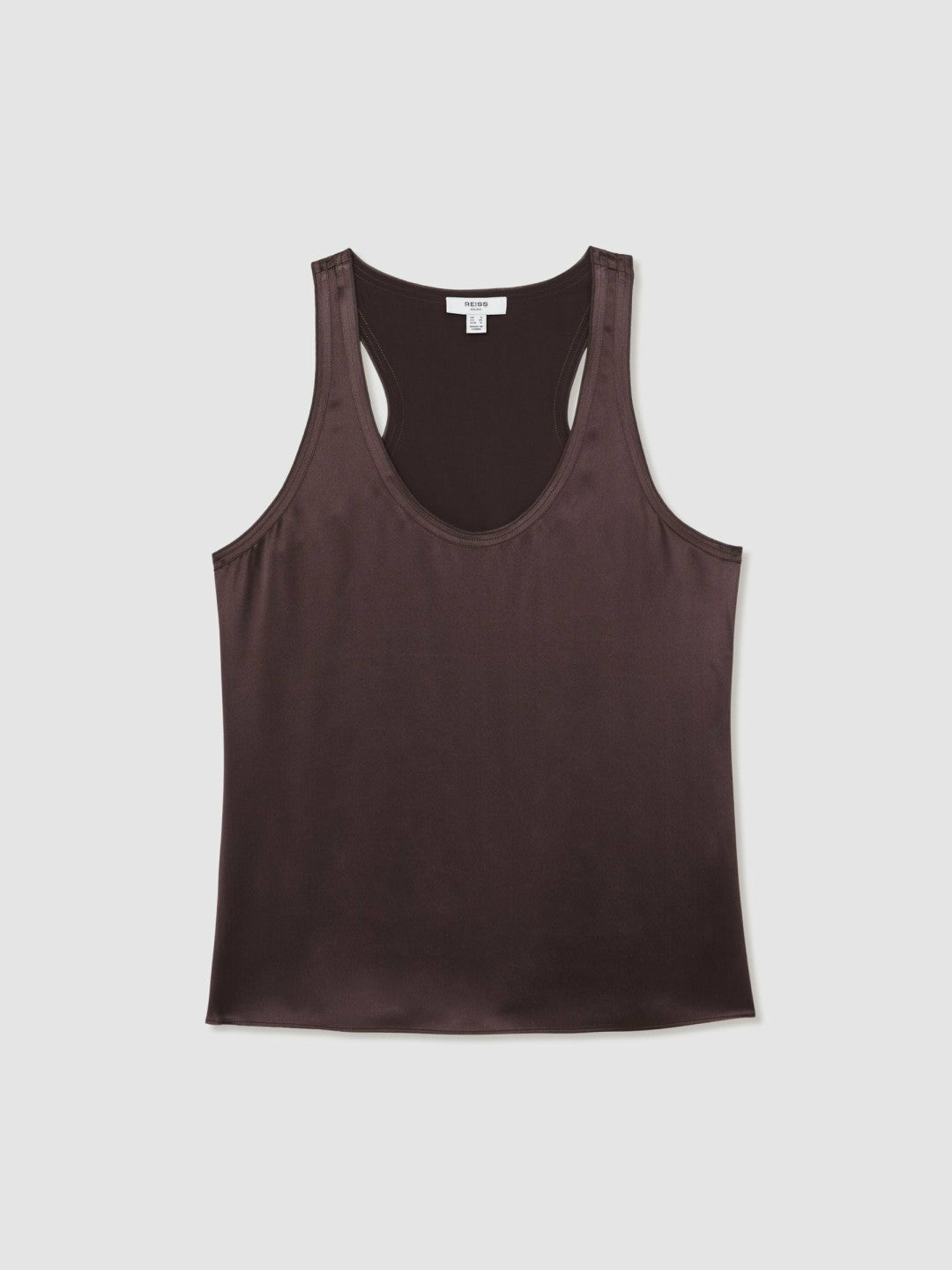 Silk Scoop-Neck Vest in Mauve