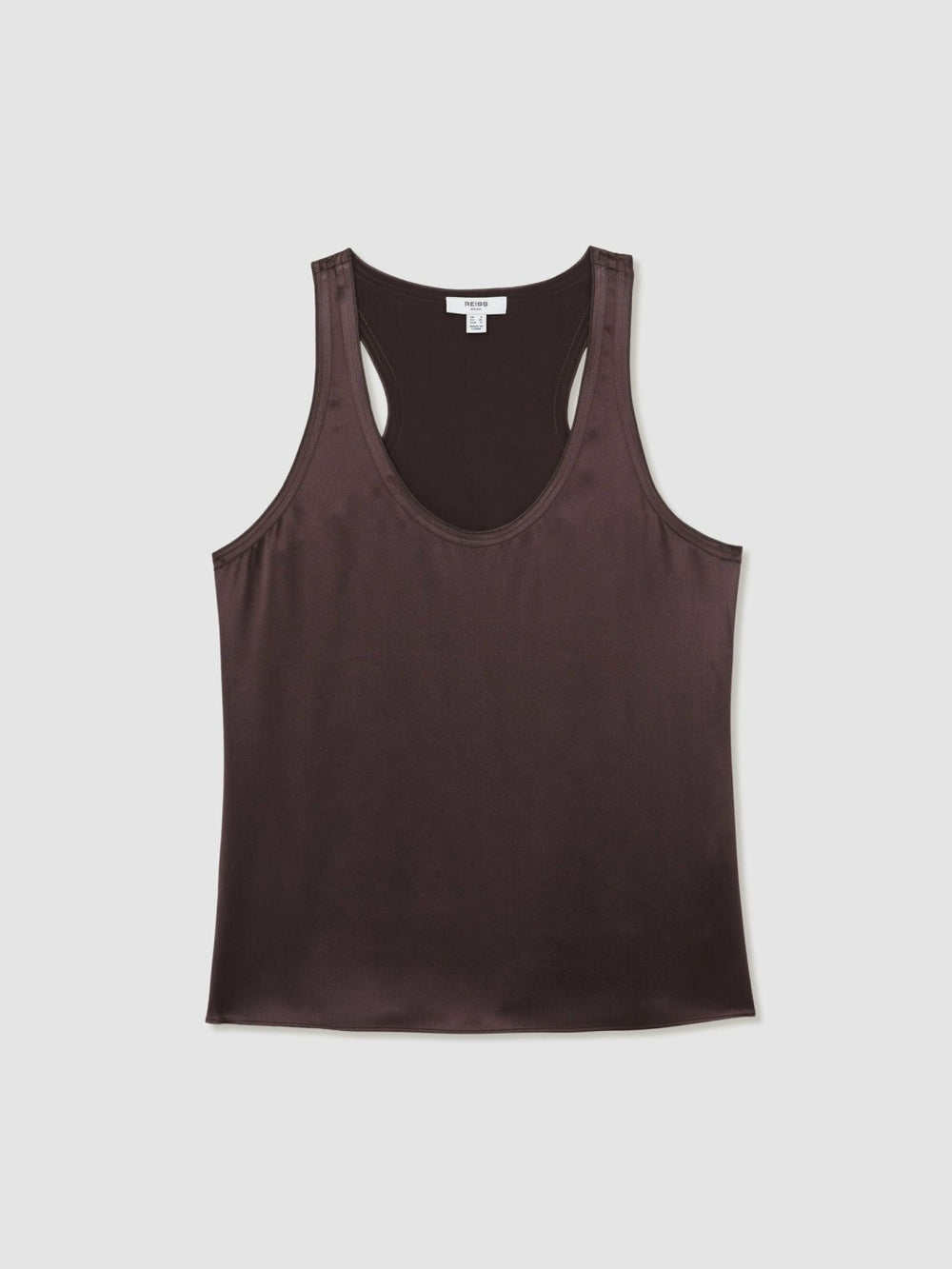 Silk Scoop-Neck Vest in Mauve