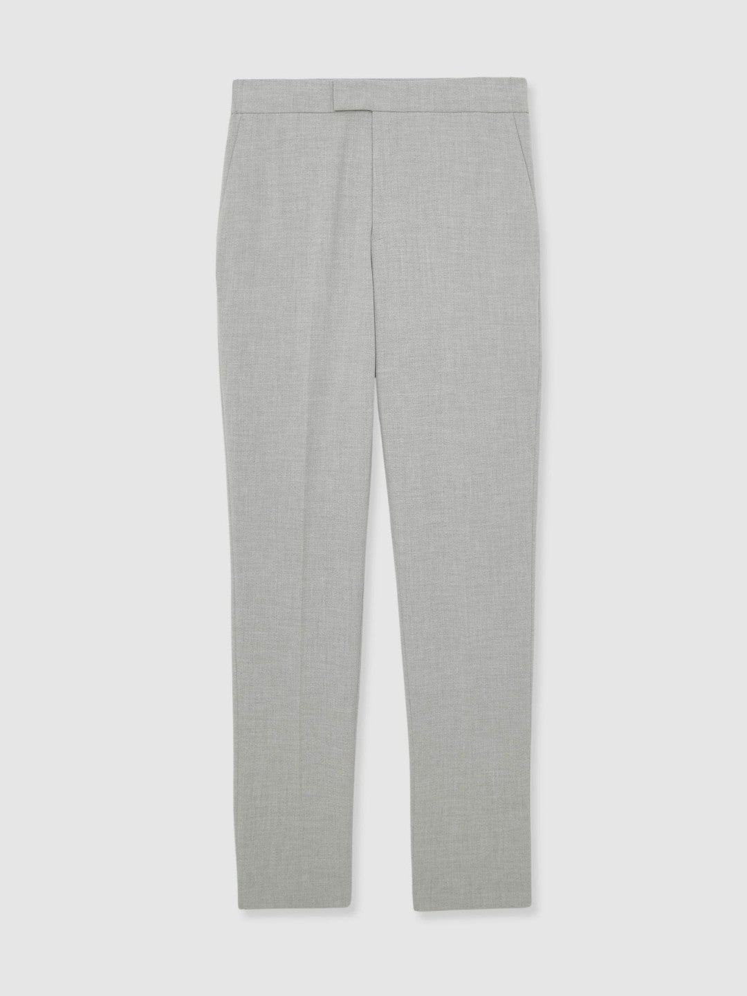 Slim-Fit Internal-Drawstring Trousers in Grey