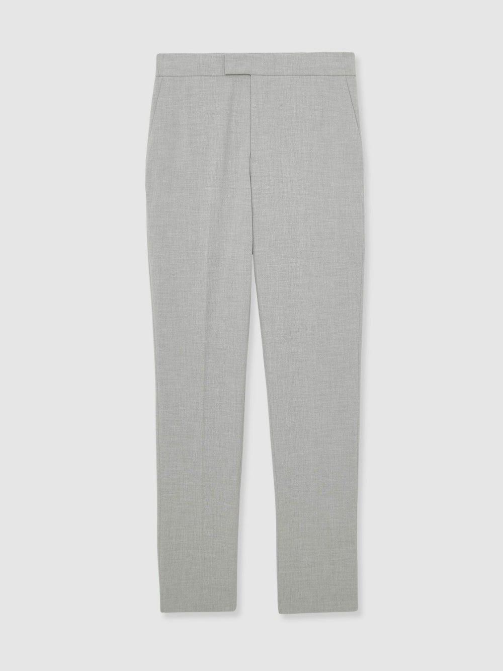 Slim-Fit Internal-Drawstring Trousers in Grey