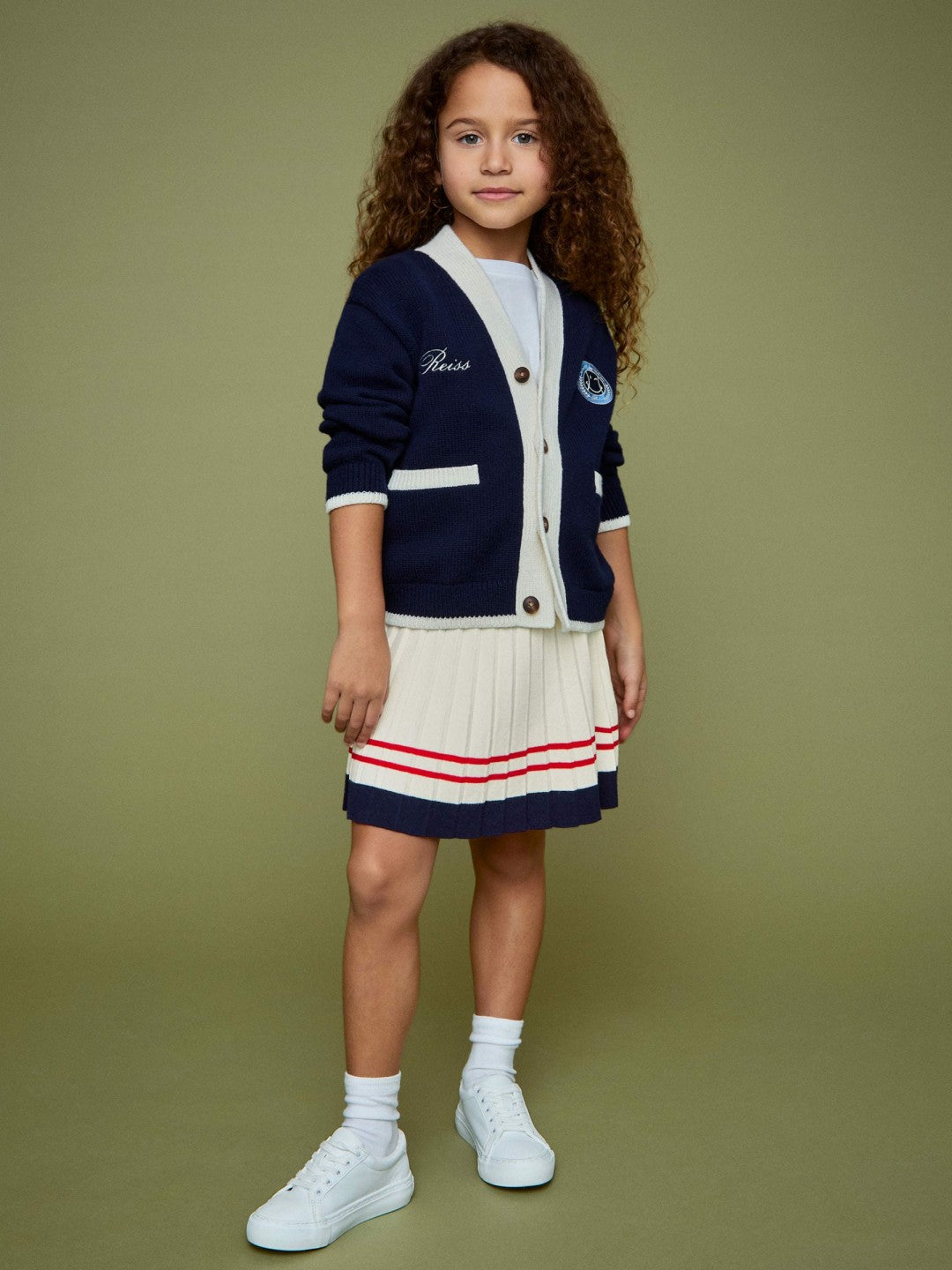 4-9 yrs SmileyWorld Tennis Skirt in Off White