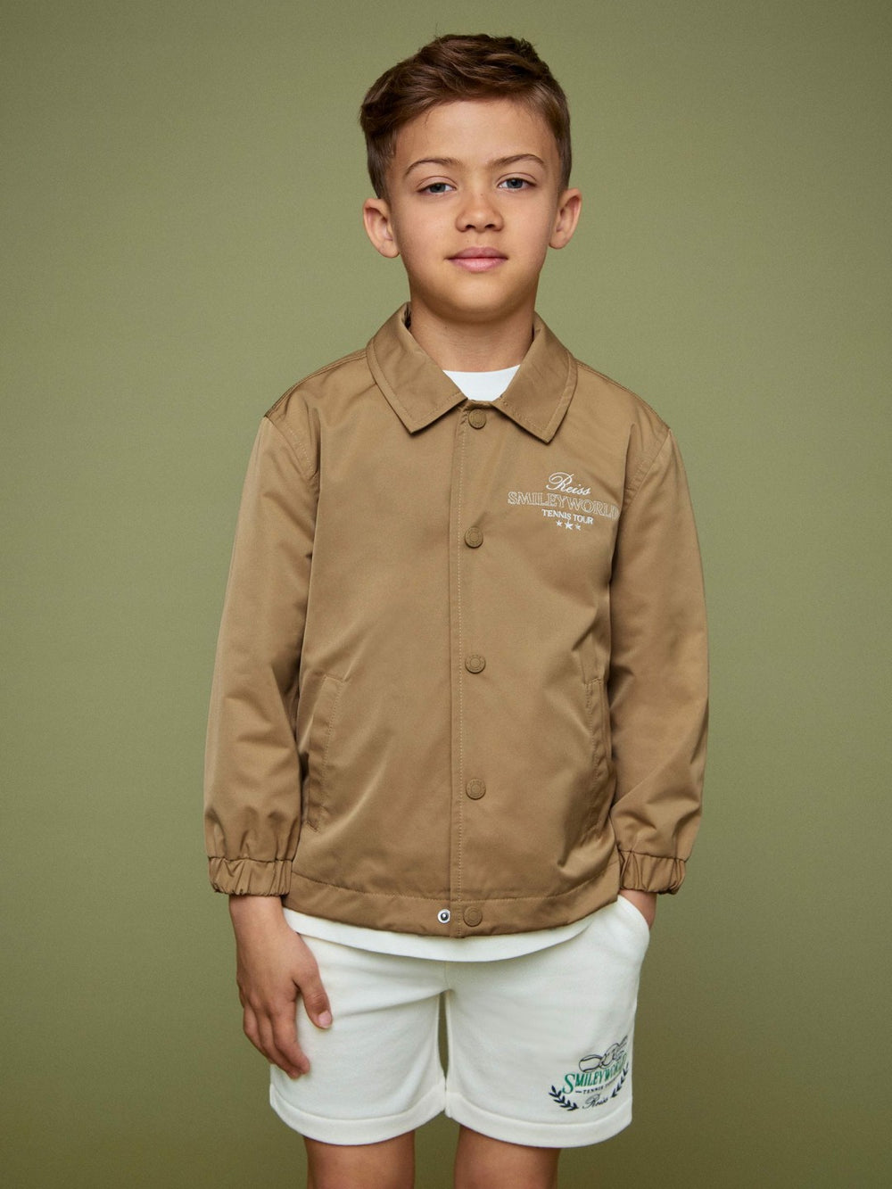 3-9 yrs SmileyWorld Harrington Jacket in Stone