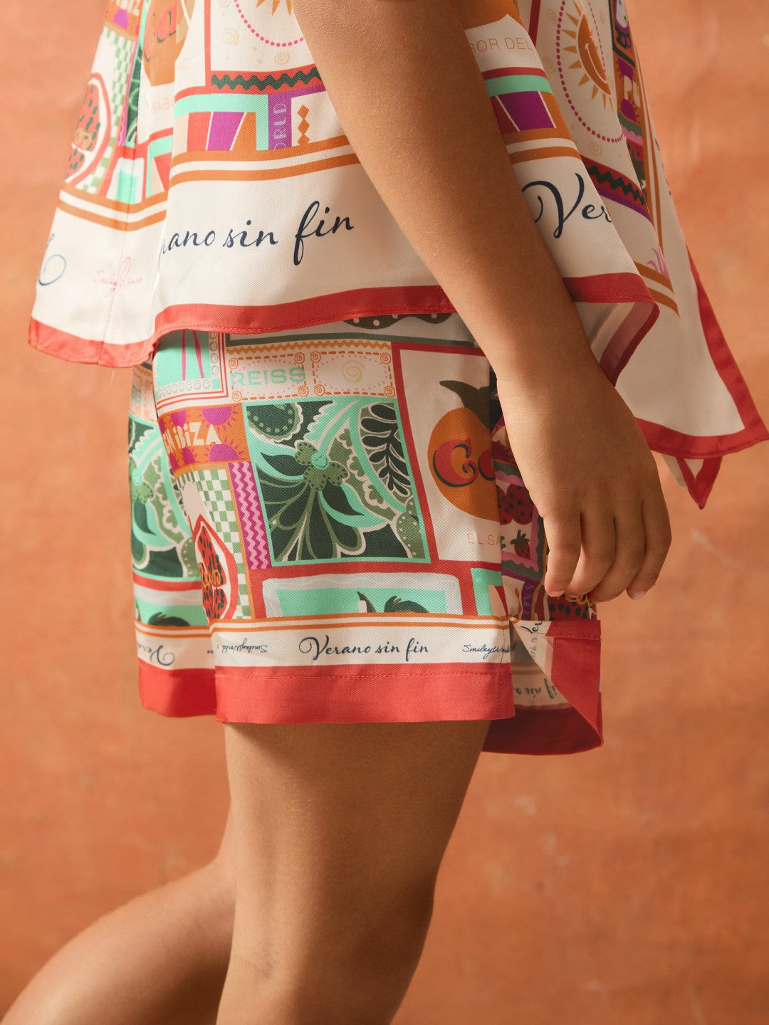 9-13 yrs SmileyWorld Motif-Print Shorts in Multi