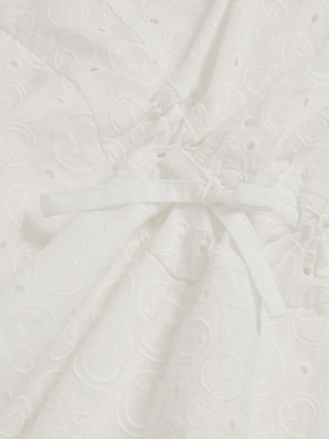 9-13 yrs SmileyWorld Broderie Logo Dress in Ivory