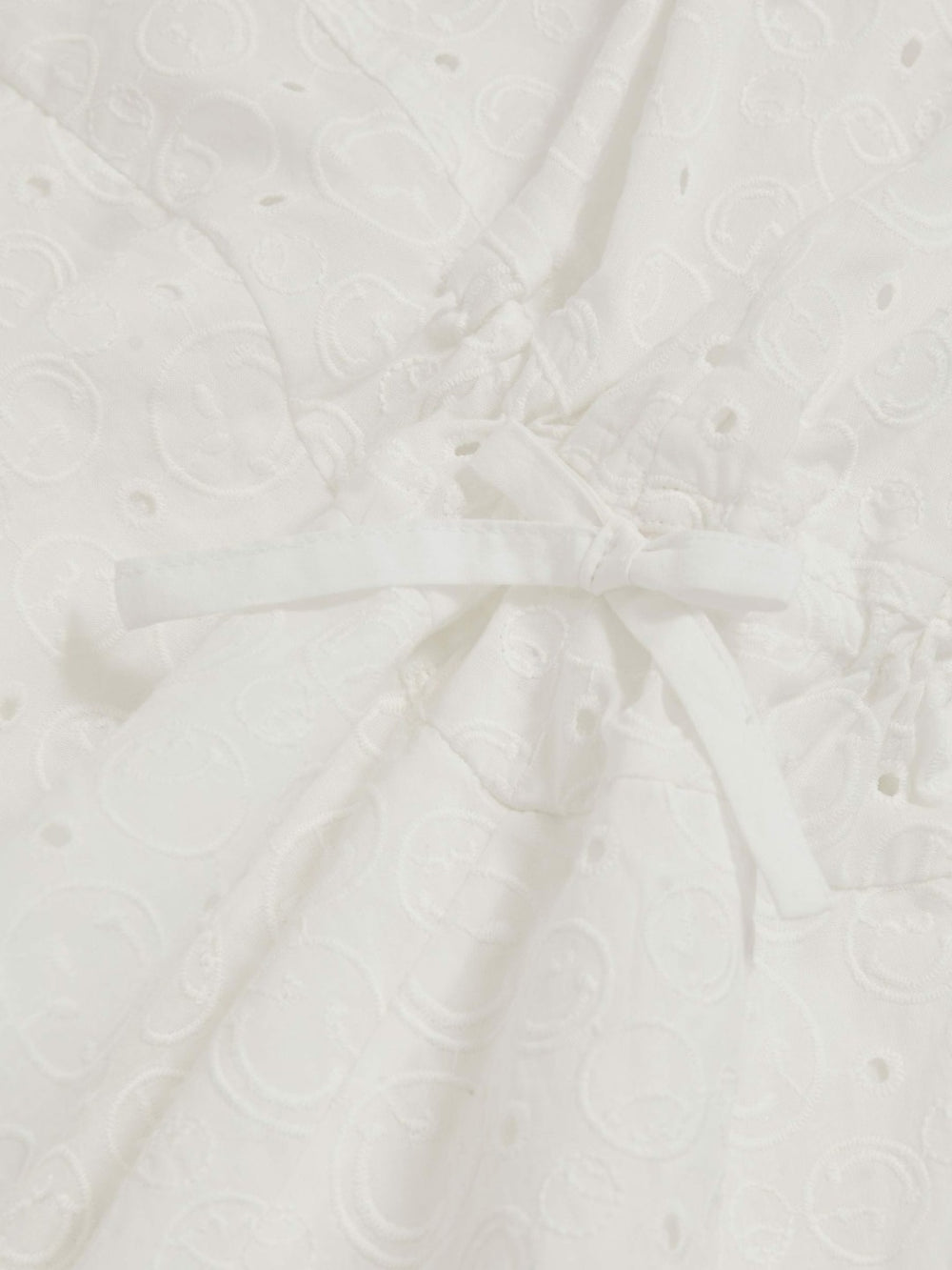 9-13 yrs SmileyWorld Broderie Logo Dress in Ivory