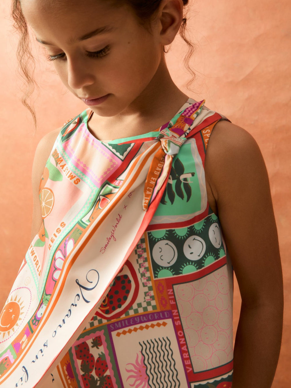 9-13 yrs SmileyWorld Motif Print Top in Multi