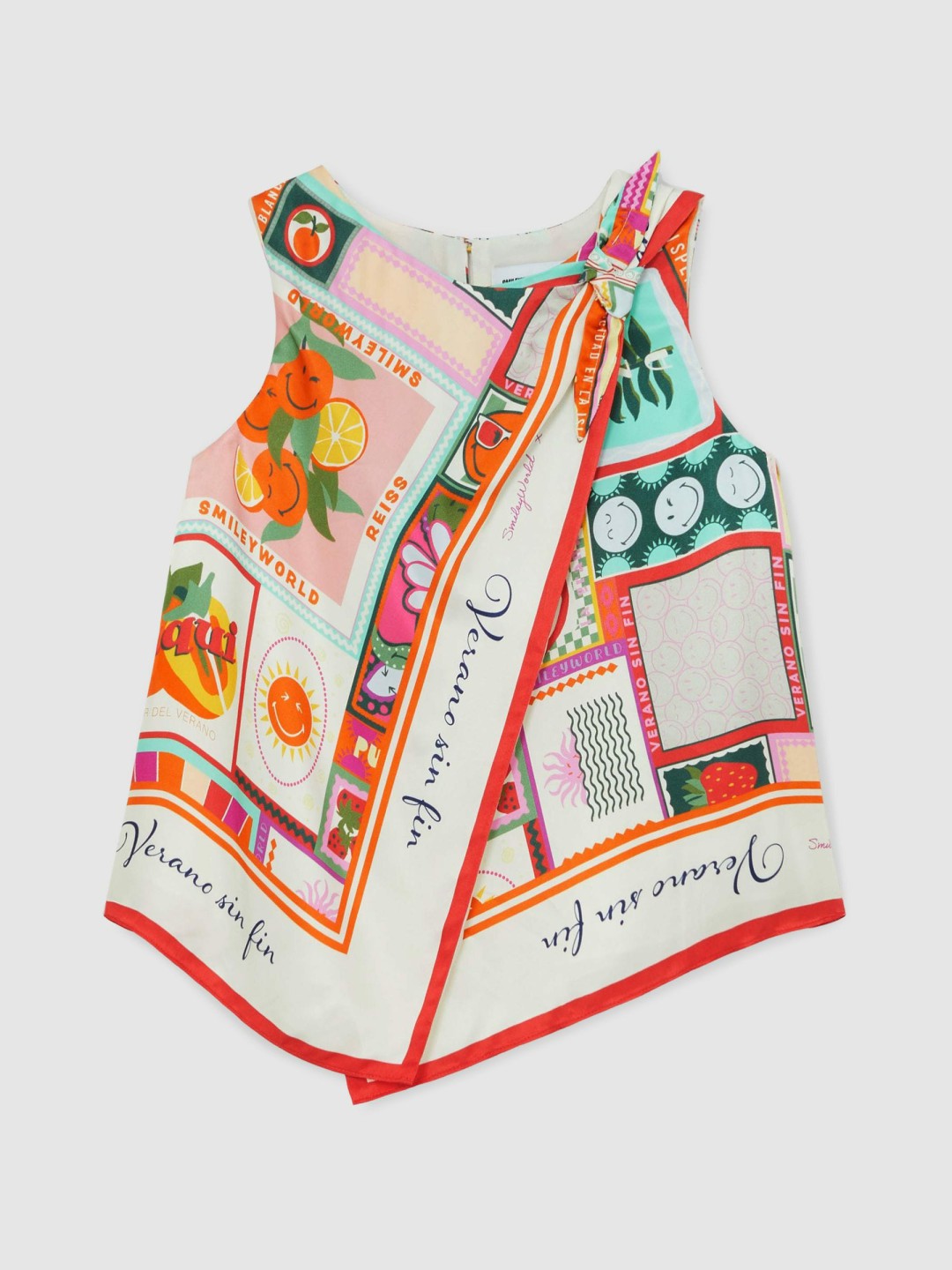 9-13 yrs SmileyWorld Motif Print Top in Multi