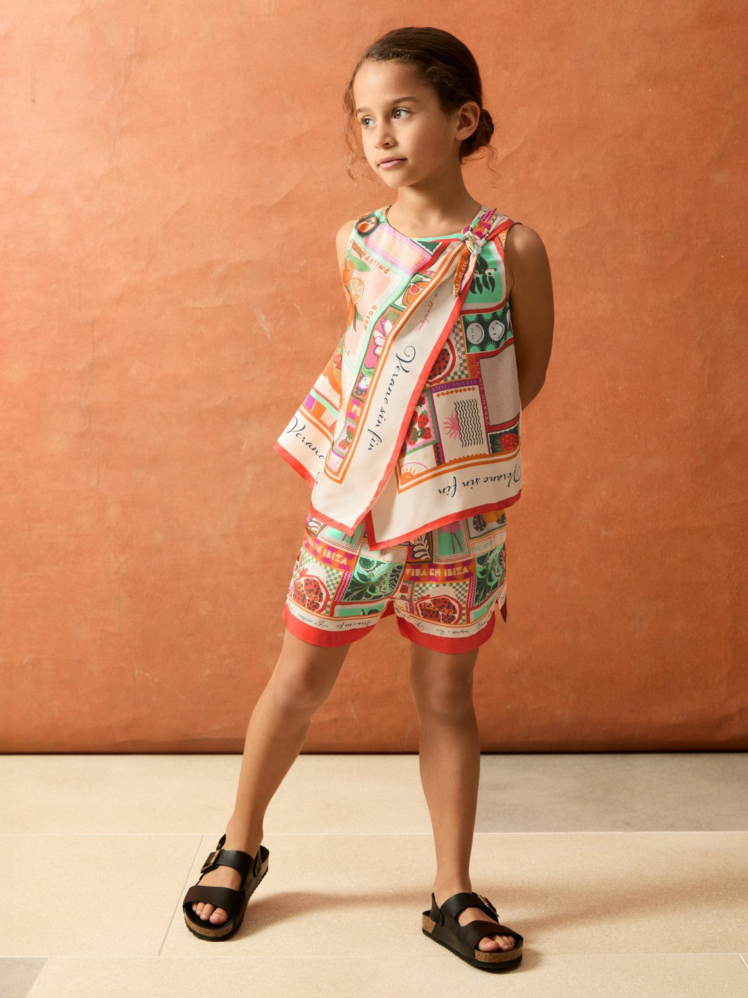 9-13 yrs SmileyWorld Motif Print Top in Multi