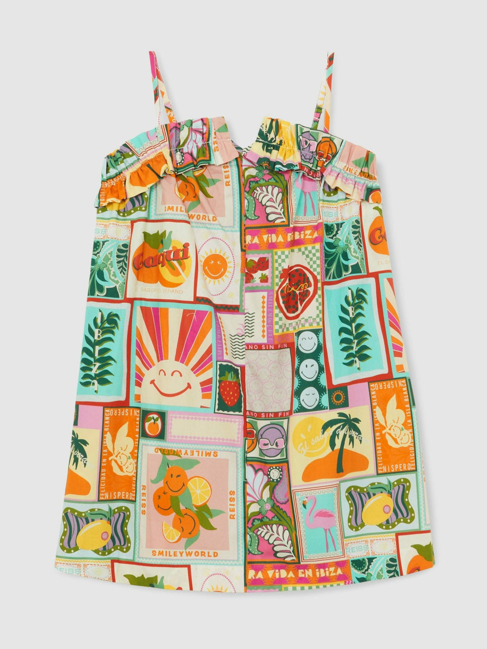 4-9 yrs SmileyWorld Motif-Print Dress in Multi