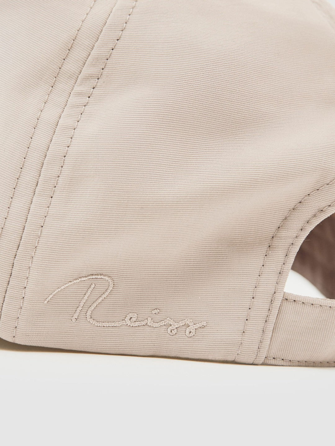 Embroidered-Logo Tech Baseball Cap in Stone