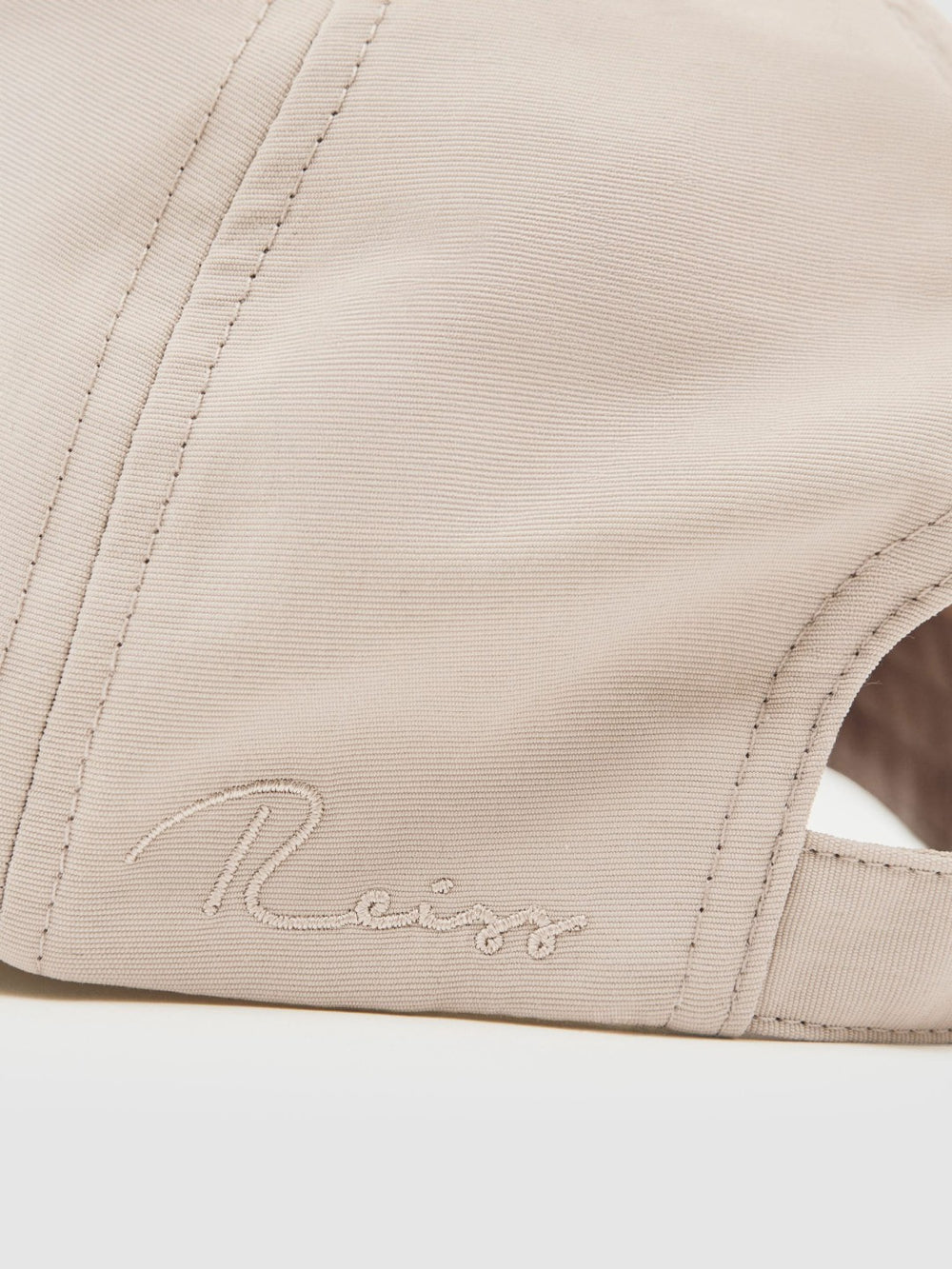 Embroidered-Logo Tech Baseball Cap in Stone
