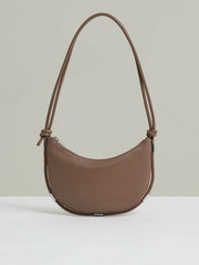 Leather Rope Strap Shoulder Bag in Neutral
