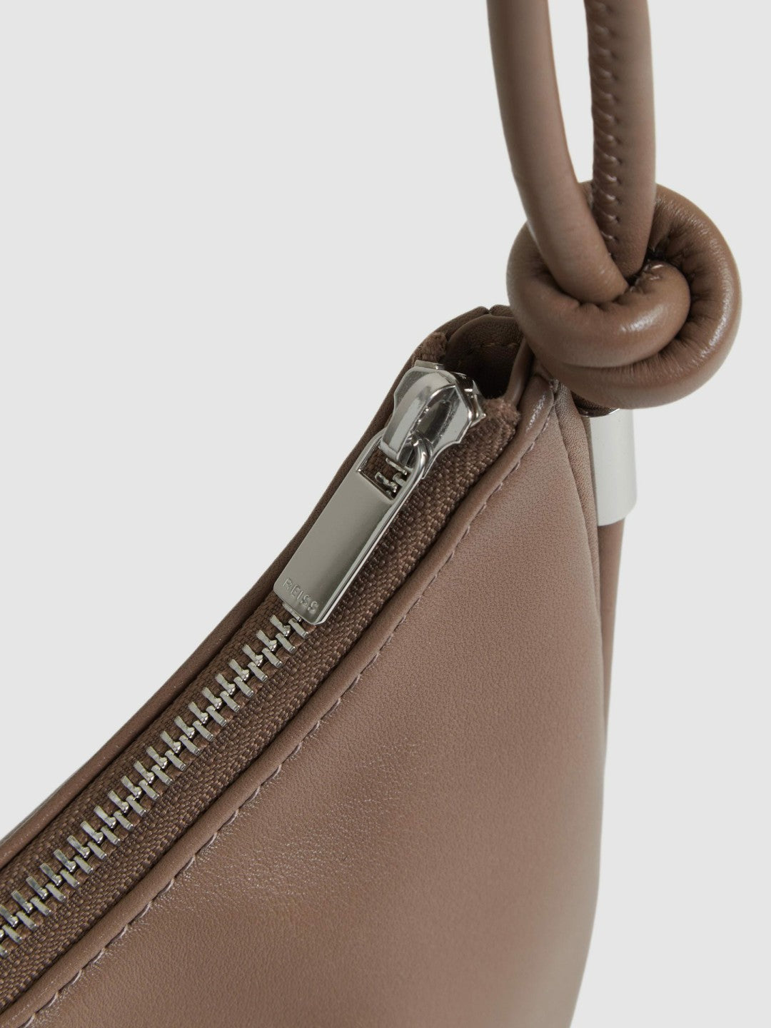 Leather Rope Strap Shoulder Bag in Neutral