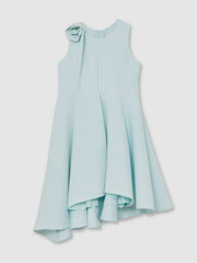 4-9 yrs Flower-Detail Fit-And-Flare Dress in Blue