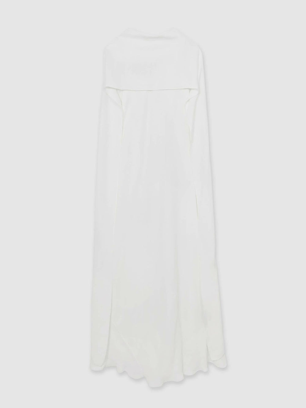 Crepe Cape Maxi Dress in White