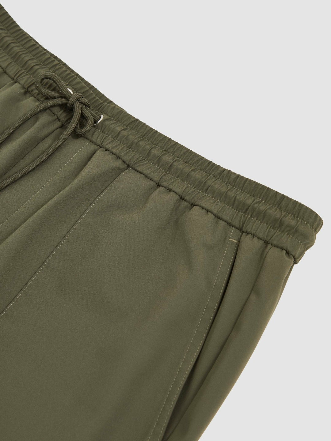 Drawstring Technical Cuffed Trousers in Green