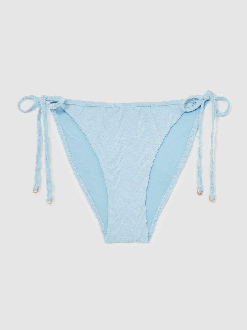 Textured Wave Bikini Bottoms in Blue