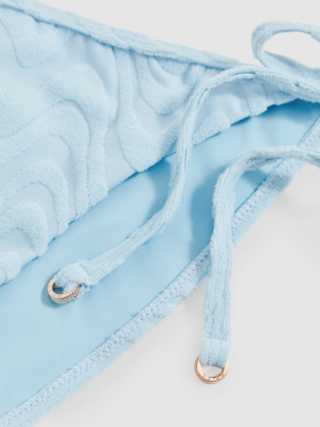 Textured Wave Bikini Bottoms in Blue