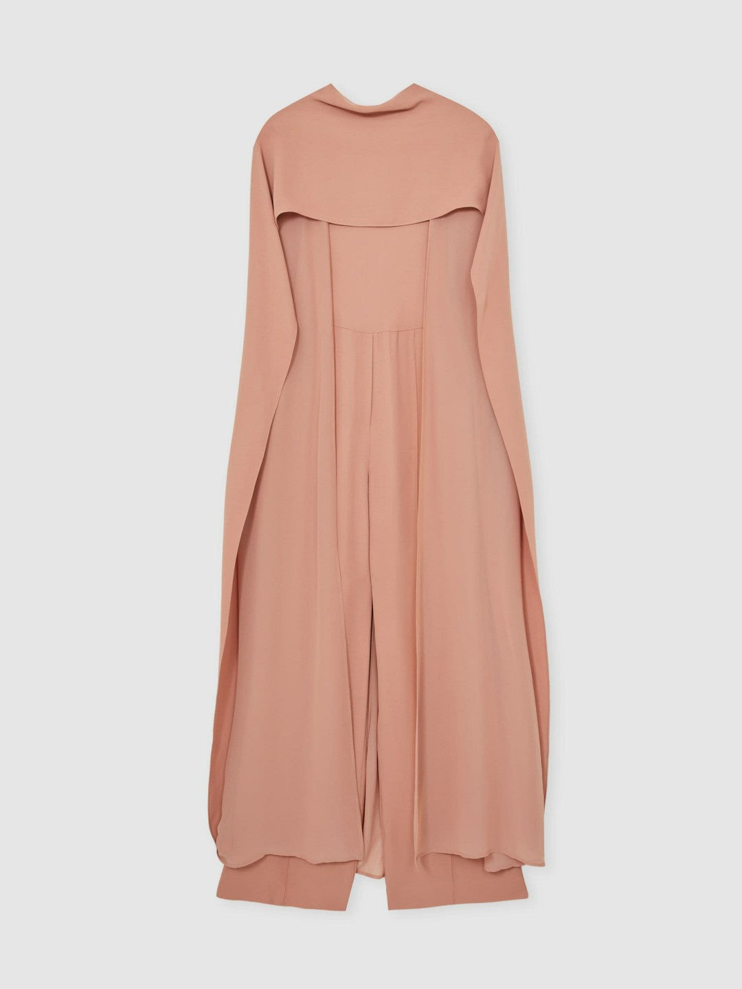 Wide-Leg Cape Jumpsuit in Pink