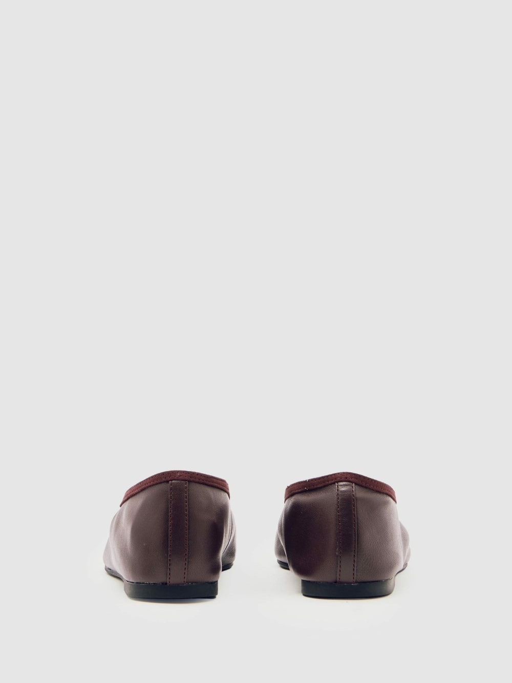 Nappa Leather Ballet Flats in Oxblood