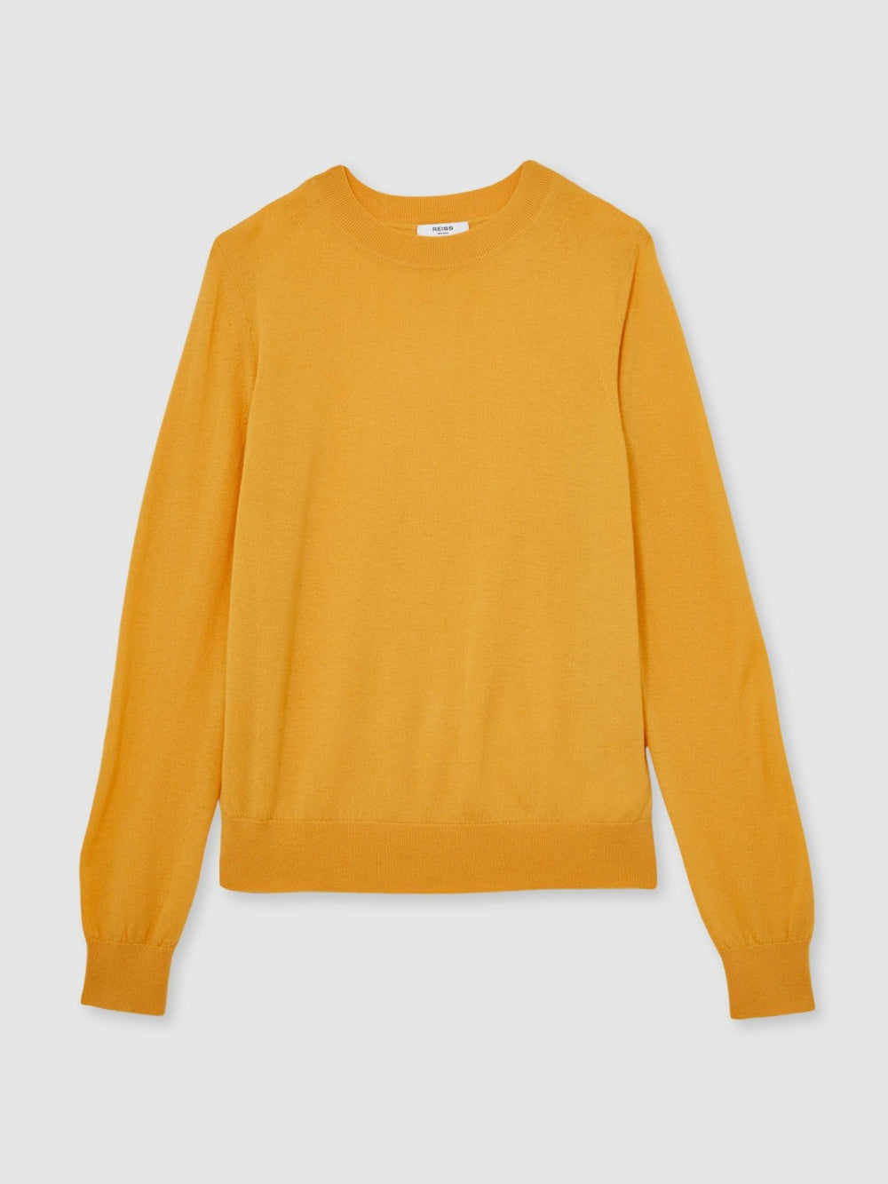 Merino Wool Crew-Neck Jumper in Yellow