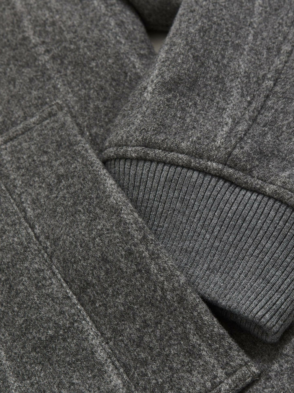 Wool-Blend Chalk-Stripe Bomber Jacket in Grey