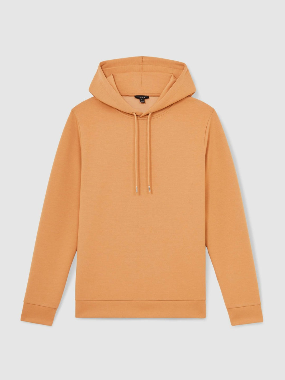 Interlock Jersey Drawstring Hoodie in Light Camel Brown