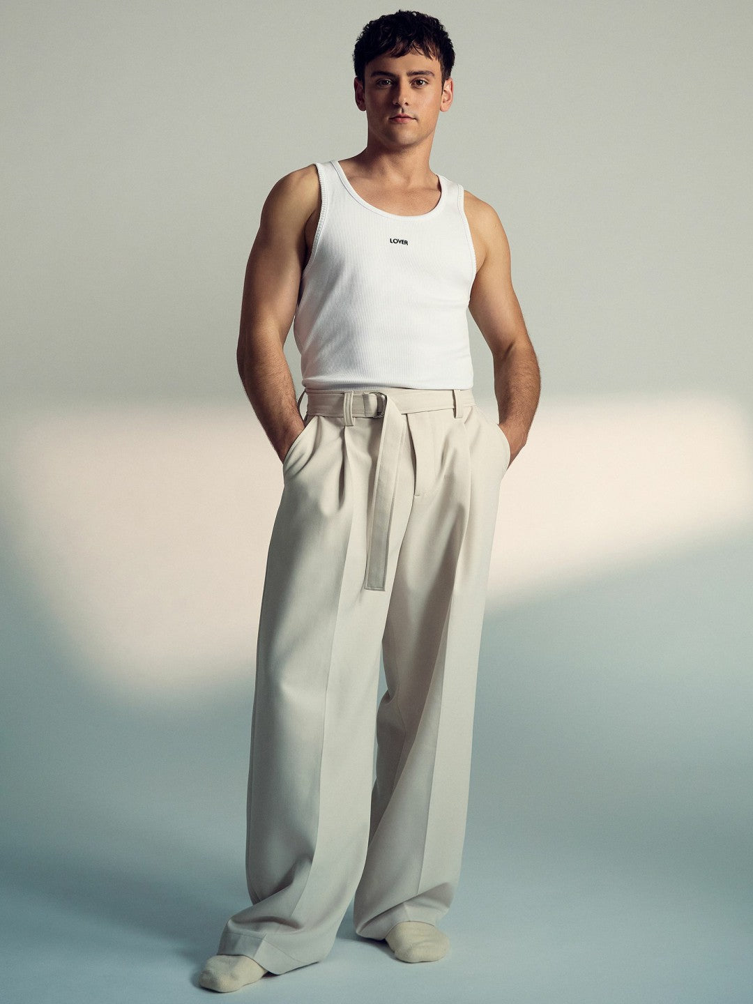 | Tom Daley Cotton Lover Vest with Stretch in White