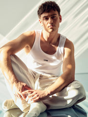 | Tom Daley Cotton Lover Vest with Stretch in White