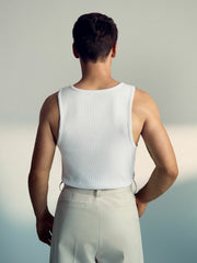 | Tom Daley Cotton Lover Vest with Stretch in White