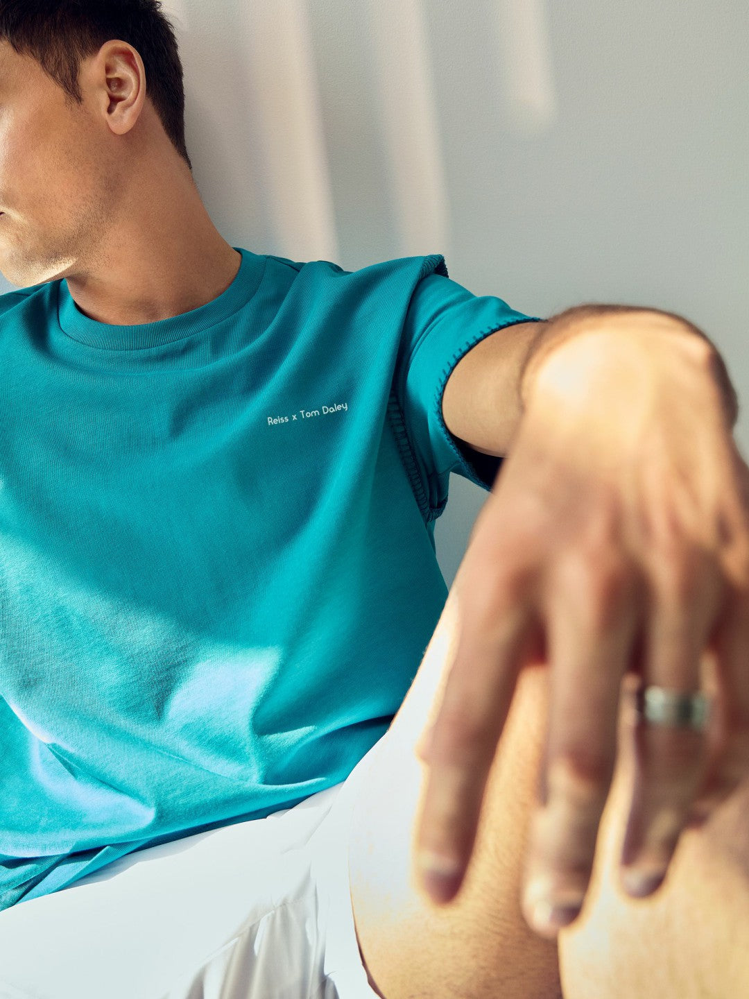 | Tom Daley Graphic-Print T-Shirt in Teal Green