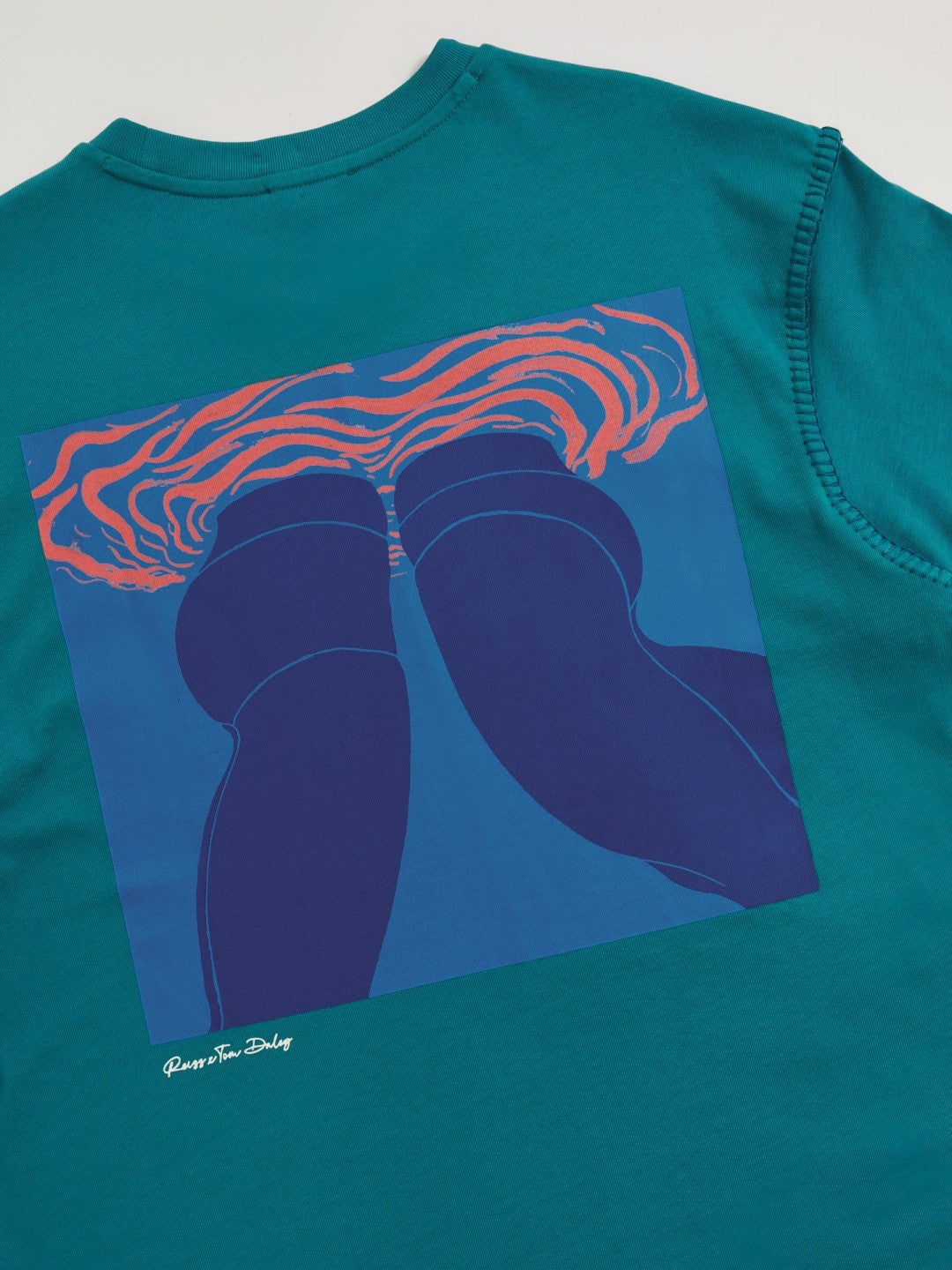 | Tom Daley Graphic-Print T-Shirt in Teal Green