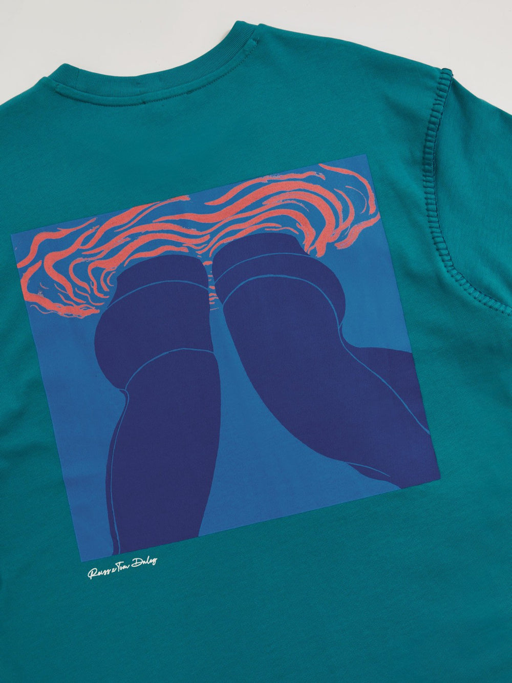 | Tom Daley Graphic-Print T-Shirt in Teal Green