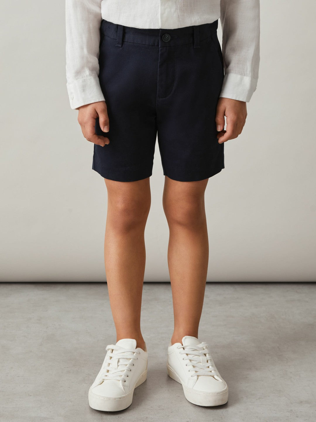 9-13 yrs Cotton Chino Shorts with Stretch in Navy