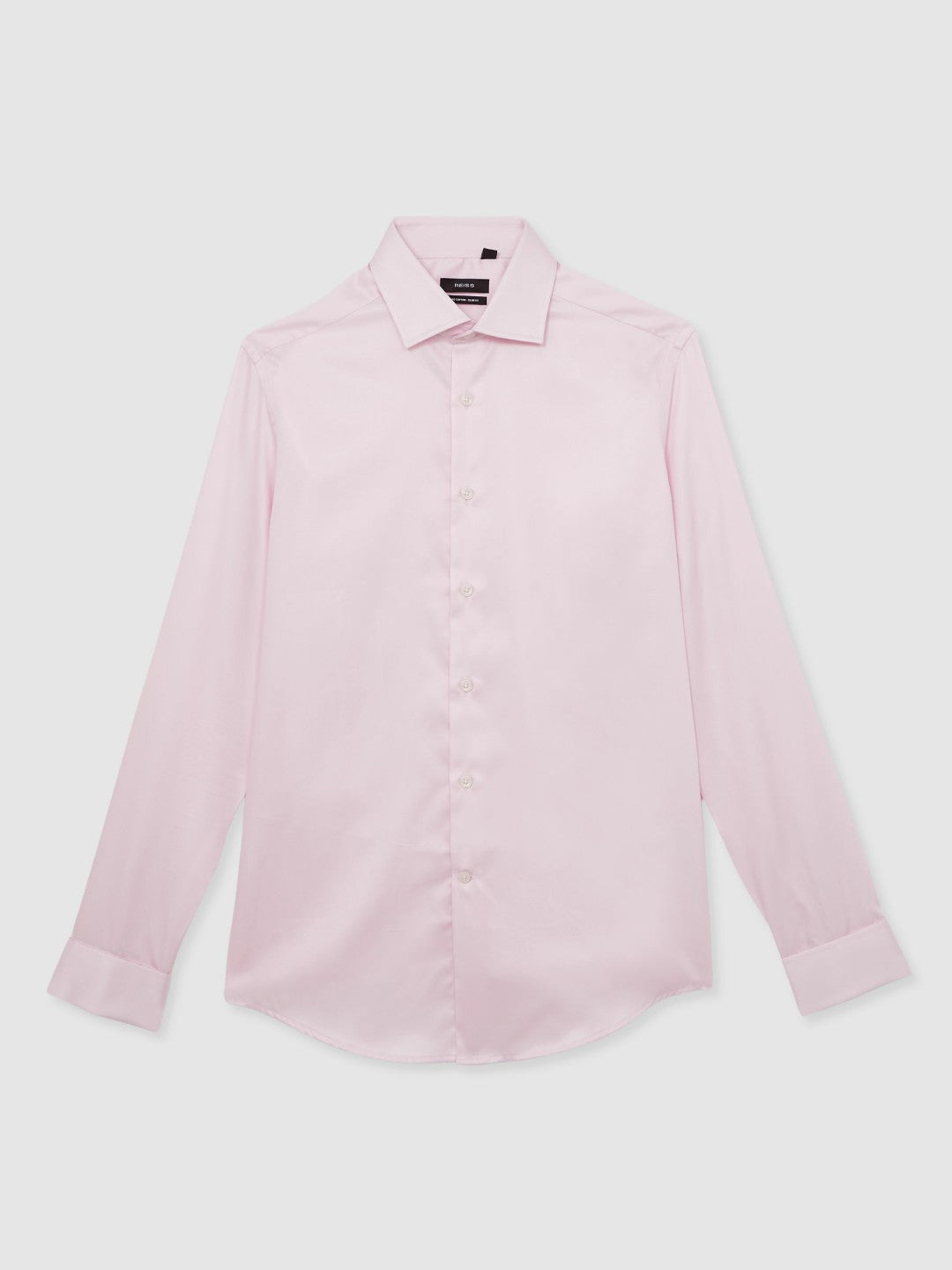 Slim Fit Slim-Fit Cotton-Sateen Shirt in Pink