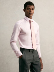 Slim Fit Slim-Fit Cotton-Sateen Shirt in Pink