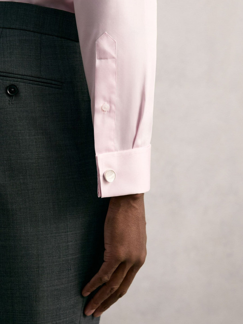 Slim Fit Slim-Fit Cotton-Sateen Shirt in Pink