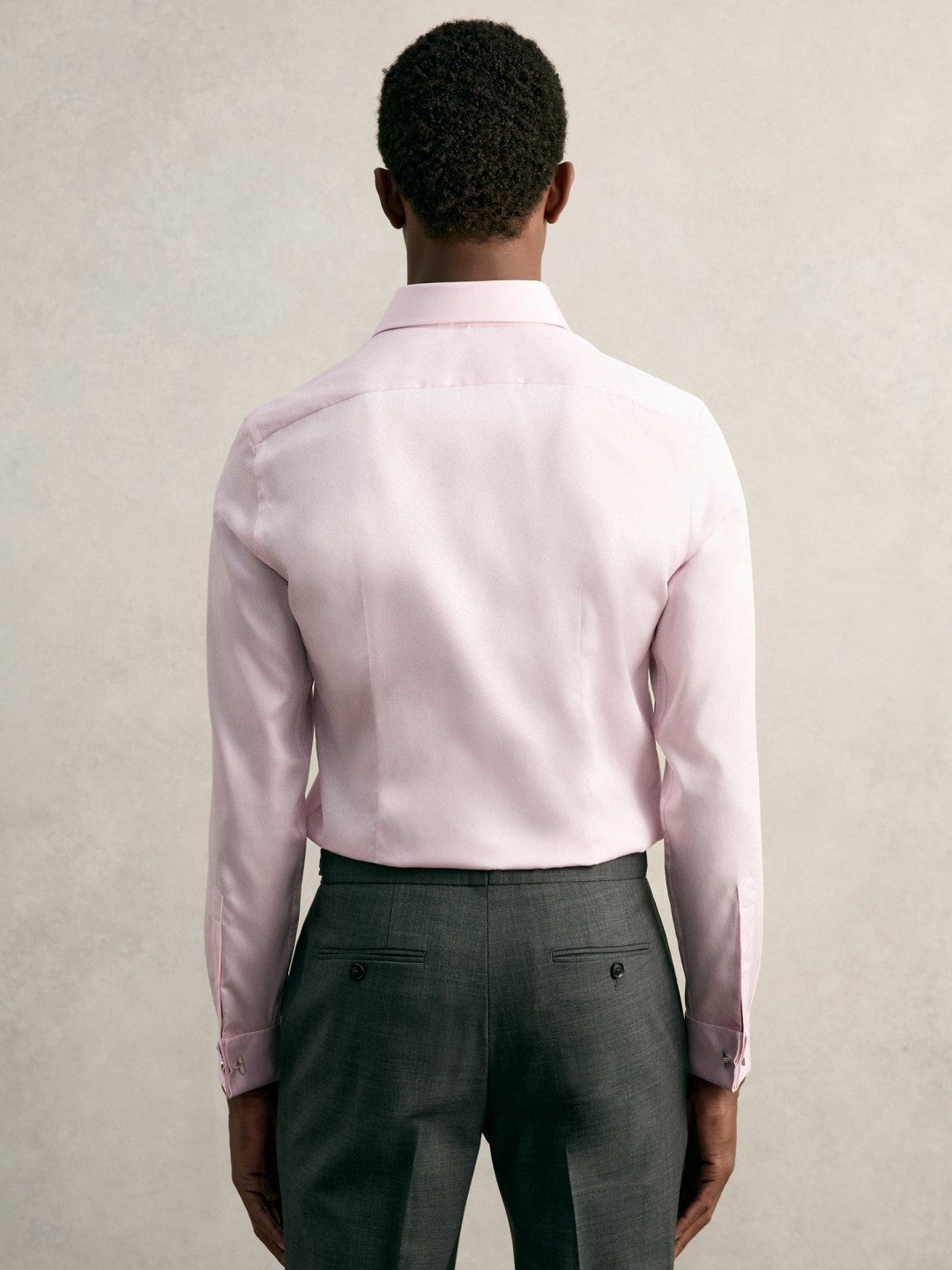 Slim Fit Slim-Fit Cotton-Sateen Shirt in Pink