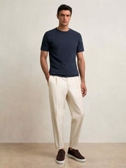 Stretch-Cotton Crew-Neck T-Shirt in Navy