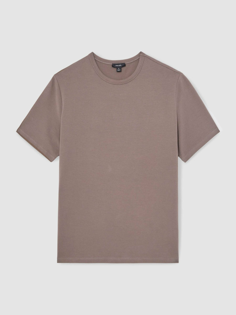 Stretch-Cotton Crew-Neck T-Shirt in Taupe Brown
