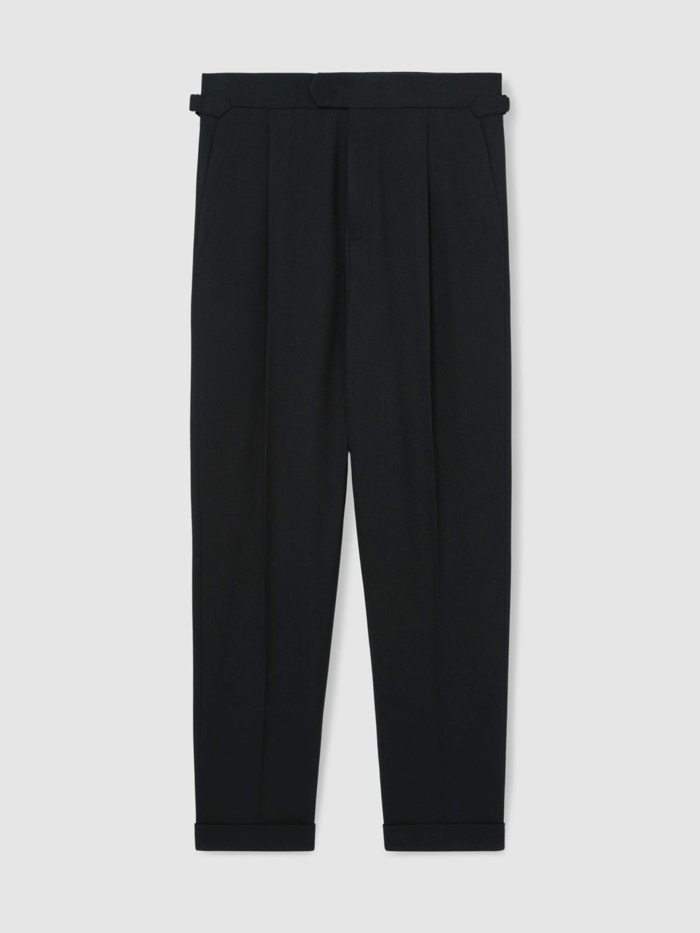 Regular Fit Herringbone Trousers With Cotton in Navy
