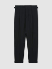 Regular Fit Herringbone Trousers With Cotton in Navy