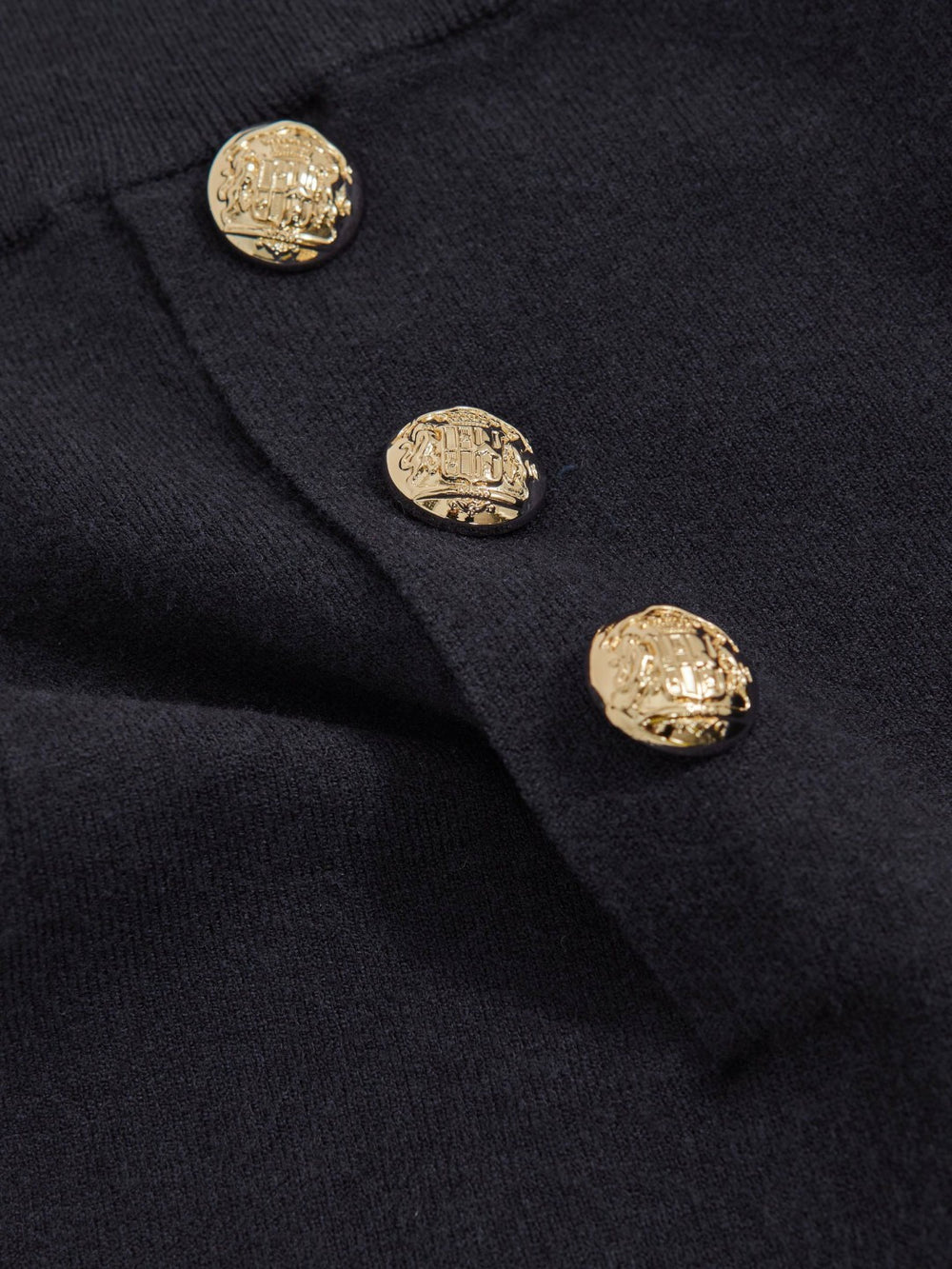 3-9 yrs Knitted Button-Detail A-Line Skirt in Navy