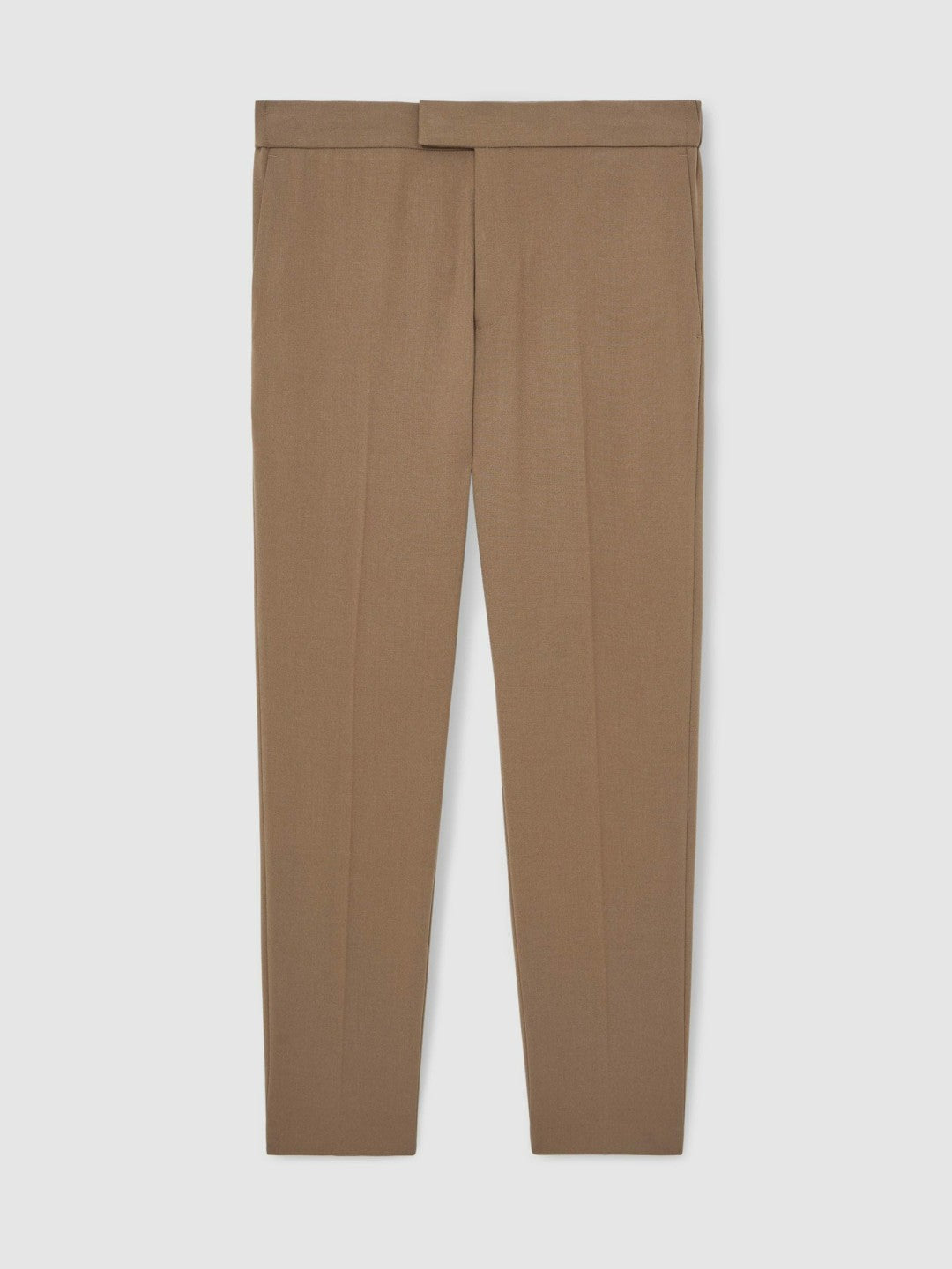Slim-Fit Internal-Drawstring Trousers in Camel
