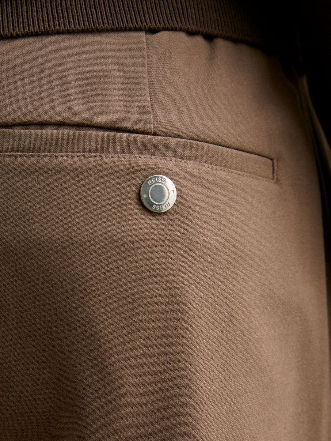 Slim-Fit Internal-Drawstring Trousers in Camel