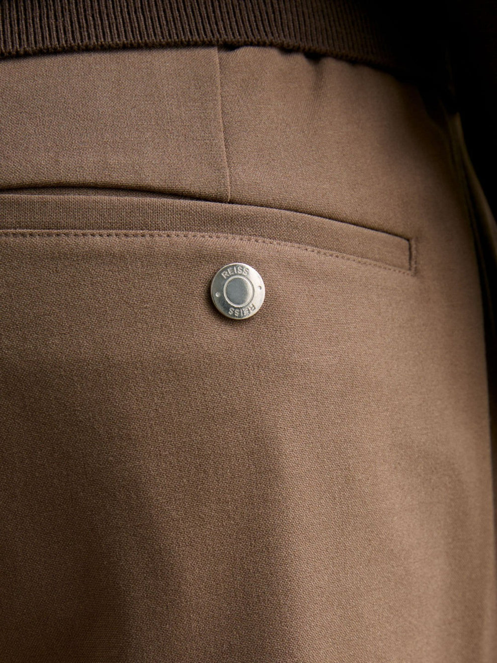 Slim-Fit Internal-Drawstring Trousers in Camel