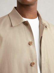 Paige Flap Pocket Worker Jacket in Beige