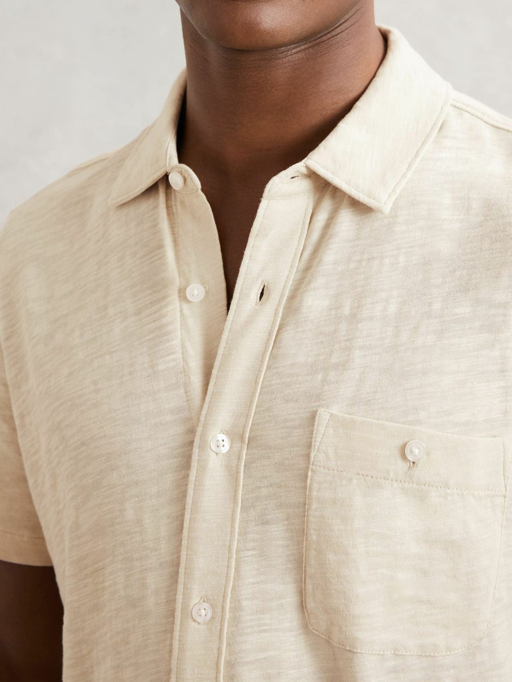 Paige Carillo Short Sleeve Shirt in Cream