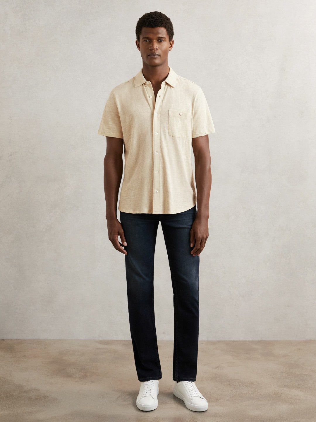 Paige Carillo Short Sleeve Shirt in Cream