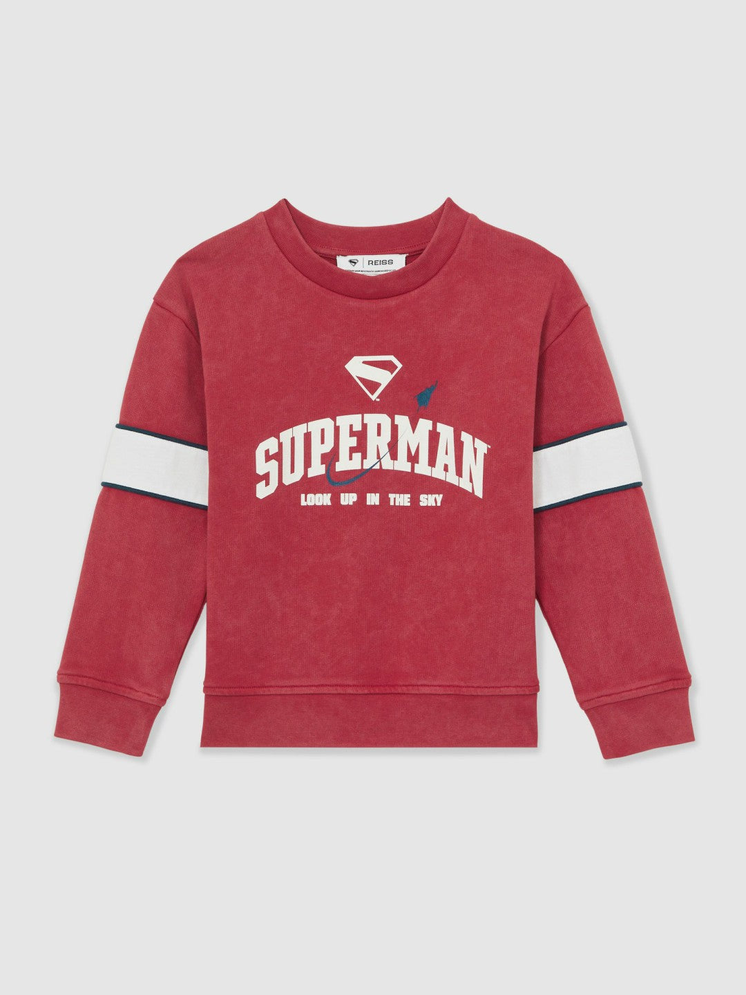 3-9 yrs Superman Cotton Logo Sweatshirt in Red